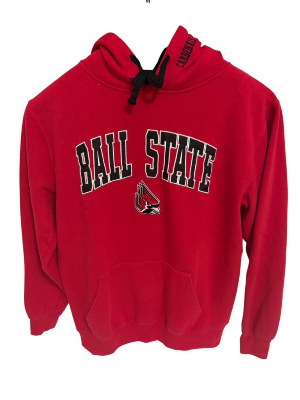 Colosseum Ball State Cardinals Hoodie Sweatshirt Size Medium Red Embroidered